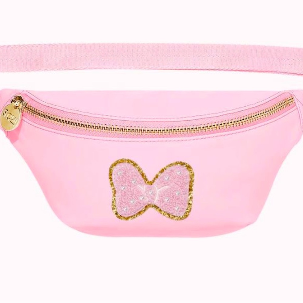 Stoney Clover Lane Disney Barbie Fanny Flamingo Pink  Minnie Bow Sewn On BNWOT